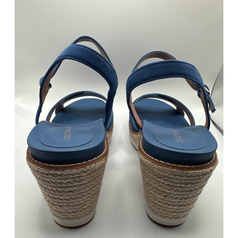 Cole Haan Silvee Espadrille Wedge Sandal, NIB,‎ Size 10, Blue Suede - Picture 5 of 11